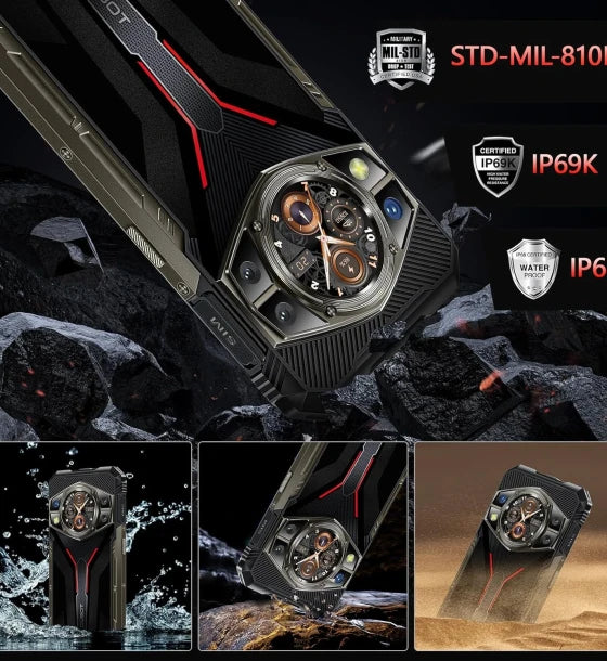 Cubot Telefon Mobil Cubot KING KONG AX 4G 658 inch FHD+ 120Hz 24GB RAM (12GB + 12GB extensibili) 256GB ROM Android 14 Negru