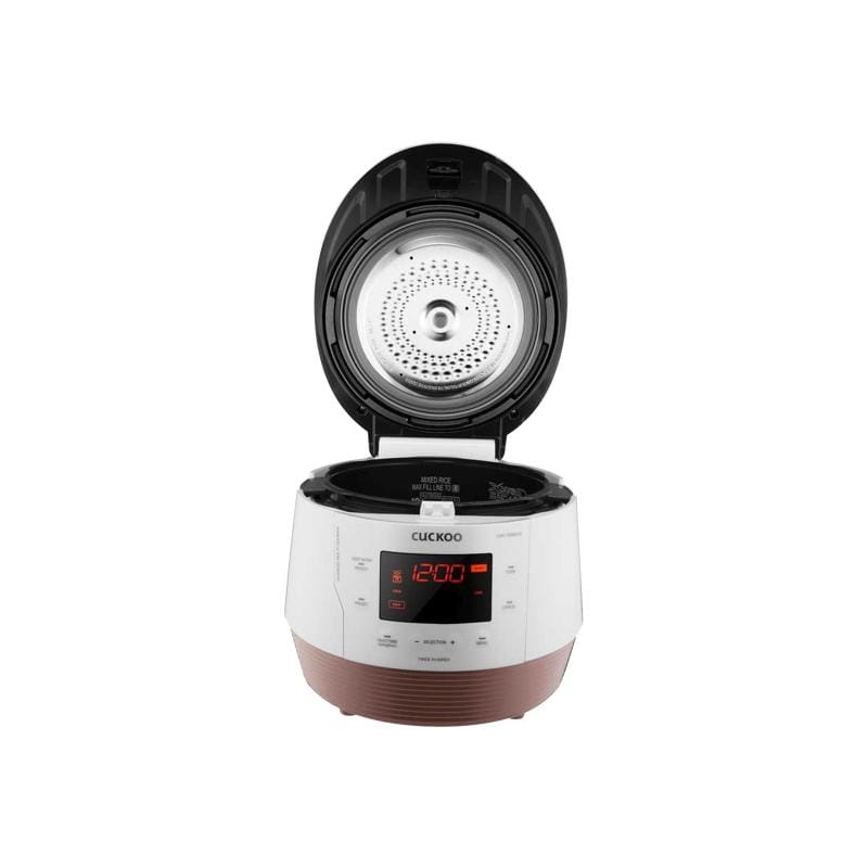 Cuckoo Multicooker Cuckoo Premium CMC-QSB501S, 5L, alb/cupru, aparat de gătit multifuncțional pentru orez, supe și tocănițe