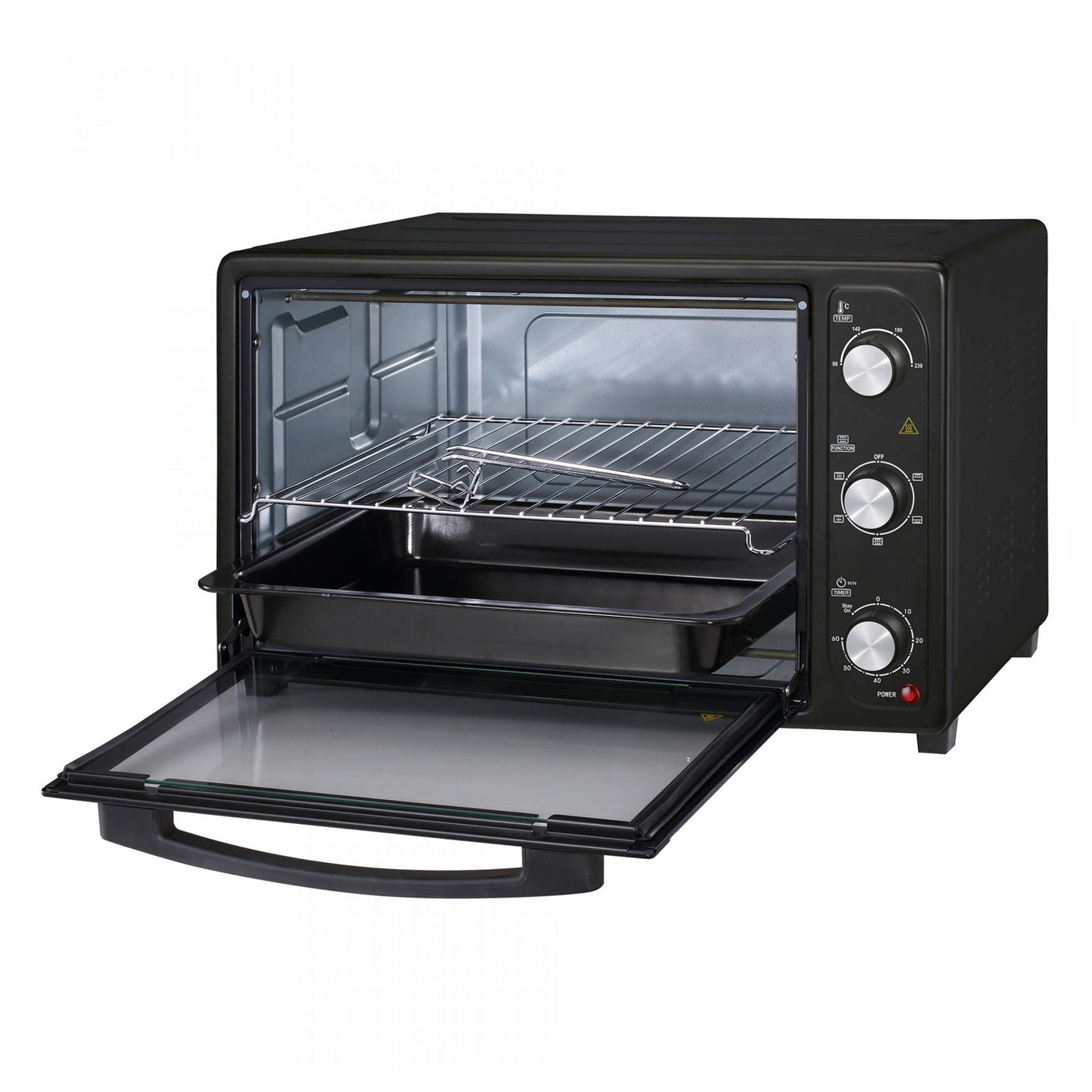 Cuptor electric Albatros A45BC2 - putere maximă 1800 W, capacitate 45 litri, CONVECTIE, culoare neagră, control temp