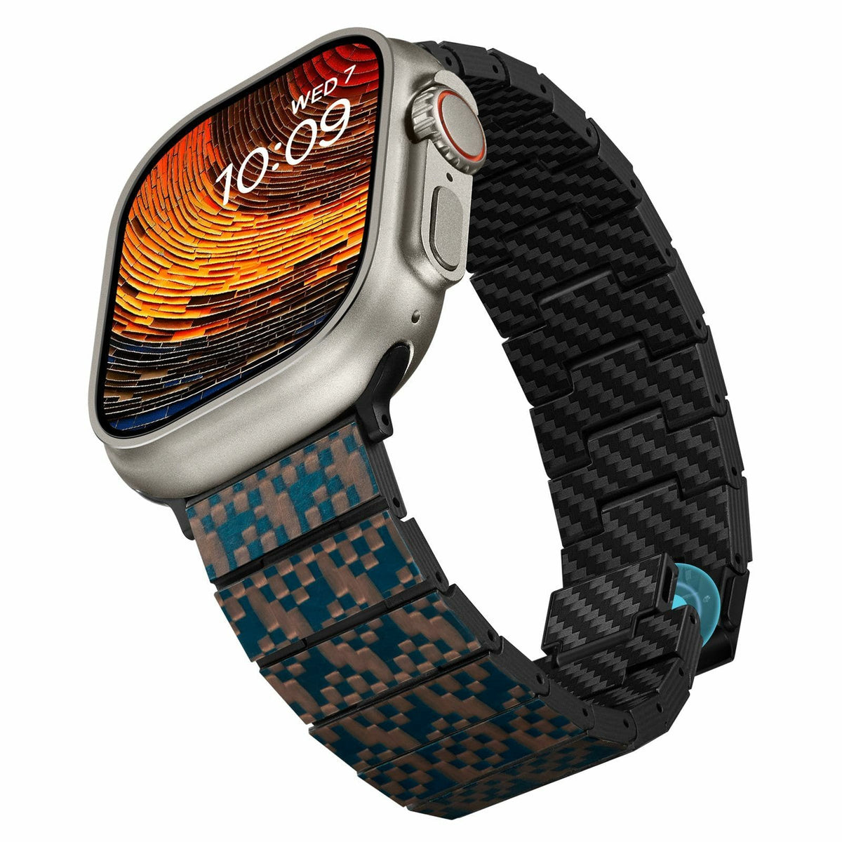 Pitaka Accesorii Apple Curea Pitaka Dreamland ChromaCarbon AWB2309 | Apple Watch 1-9/SE/Ultra, Stairs