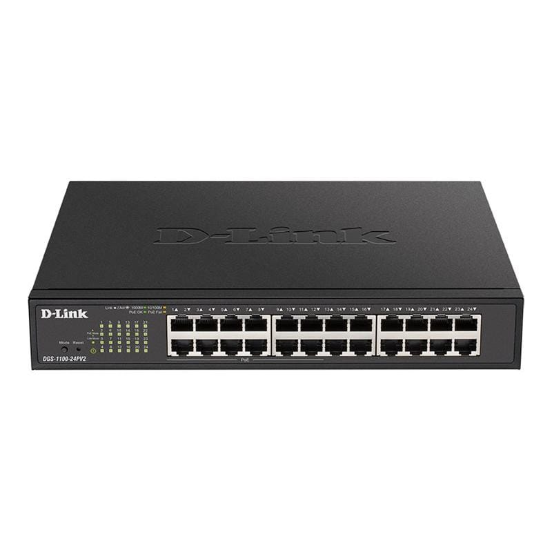 D-LINK Switch Switch Smart Managed D-Link DGS-1100-24PV2/E, 24 porturi Gigabit, PoE, pentru rack/desktop