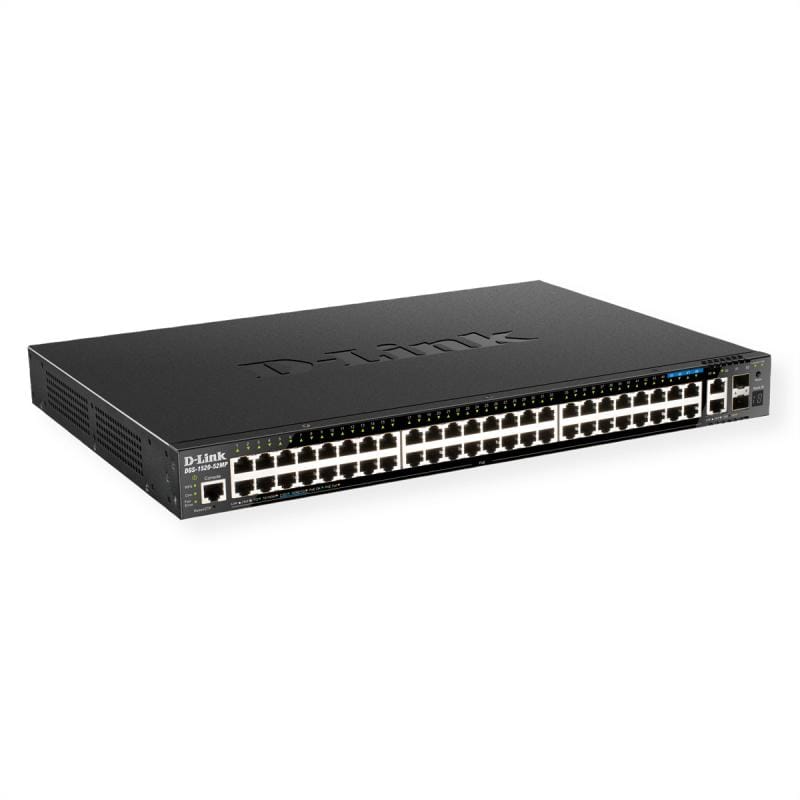 D-LINK Switch Switch gestionabil D-Link DGS-1520-52MP/E, 52 porturi Gigabit PoE, uplink SFP+, montare rack