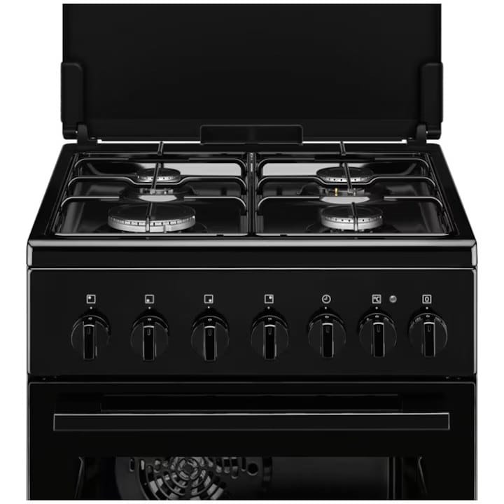 Electrolux Aragaz Aragaz Electrolux LKK520023K | 4 arzatoare, Gaz + Electric, L 50 cm, Grill