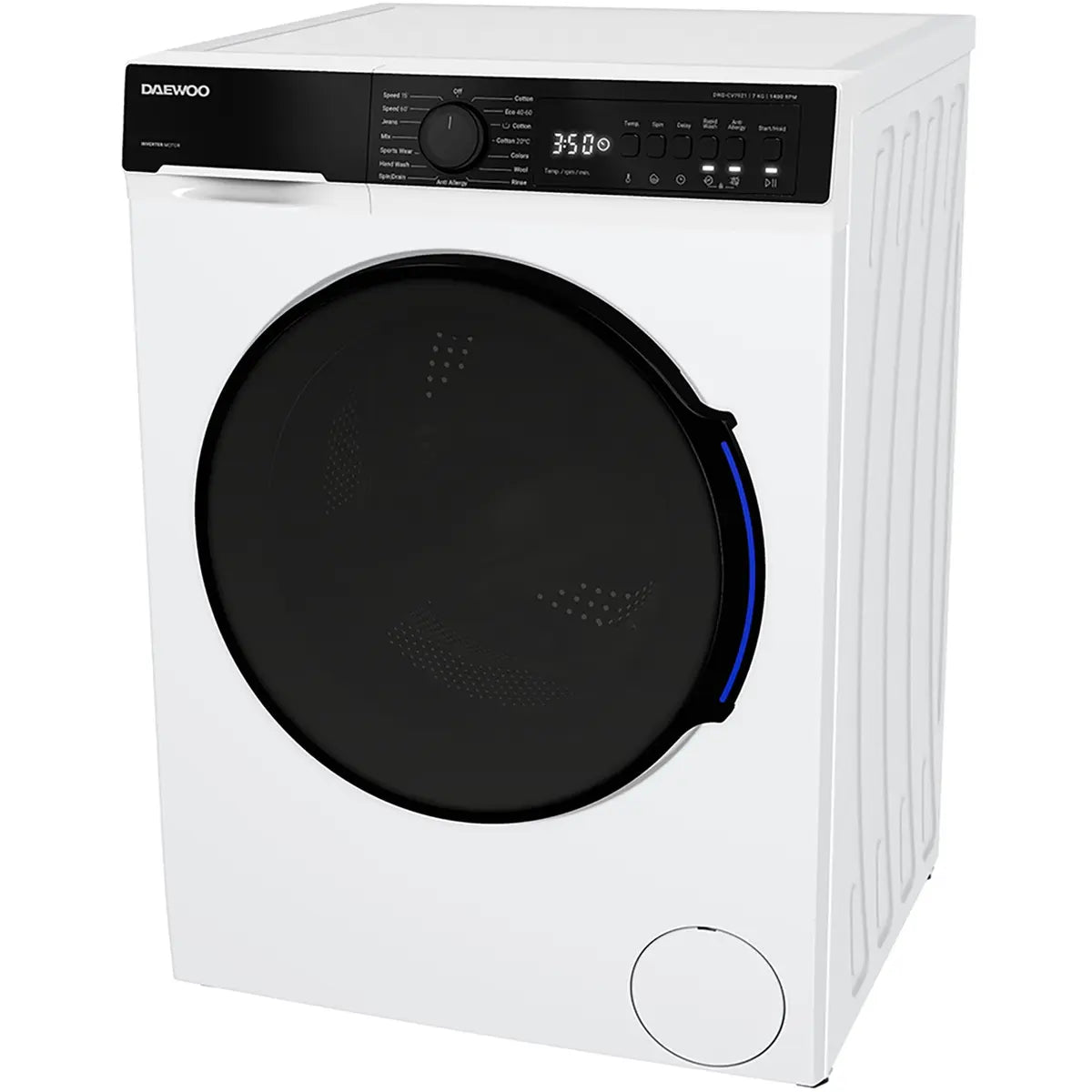 Daewoo Masina de spalat rufe Masina de spalat rufe Daewoo DWD-CV7021 | 7kg, 1400RPM, Inverter, Clasa A