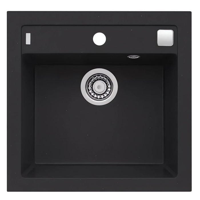 PC-Doc.ro Chiuveta bucatarie Chiuveta Alveus Formic 20 A91 1107890 | 1 cuva, 520x510mm, granit, negru carbon