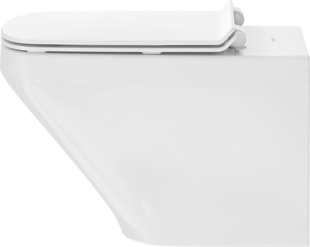 Duravit Vas wc + capac Duravit, Toilet wall-mounted DuraStyle,riml. Seat and cover with soft closure, suspendat, evacuare orizontala, cu capac (0063790000), soft close, alb