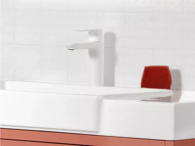 Roca Baterie lavoar Roca, Gama Cala, monocomanda, marime S, levier metalic, cartus ceramic, fara set de evacuare, alb