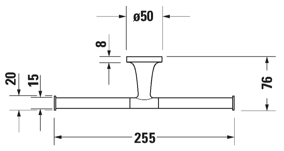 Duravit Accesorii baie Suport Hartie Igienica Duravit 0099380400 | Dublu, Perete, Bronz Mat