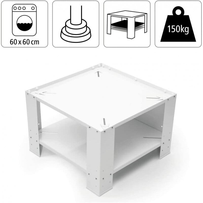 Roller Accesorii electrocasnice Piedestal Roller 00801 | Masina/Uscator, 50cm, 150kg, Otel Galvanizat