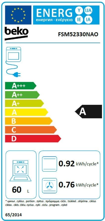 Beko Aragaz Aragaz Beko FSM52330NAO | 4 Arzatoare, Aprindere Electrica, Cuptor Electric, Grill, Display, Antracit, 50x60x85cm