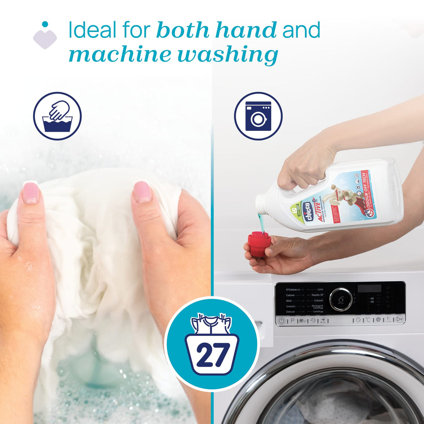 Chicco Îngrijire bebe Detergent Igienizant Chicco Pentru Rufe 10817-7 | 1.5 Litri, 0 Luni+