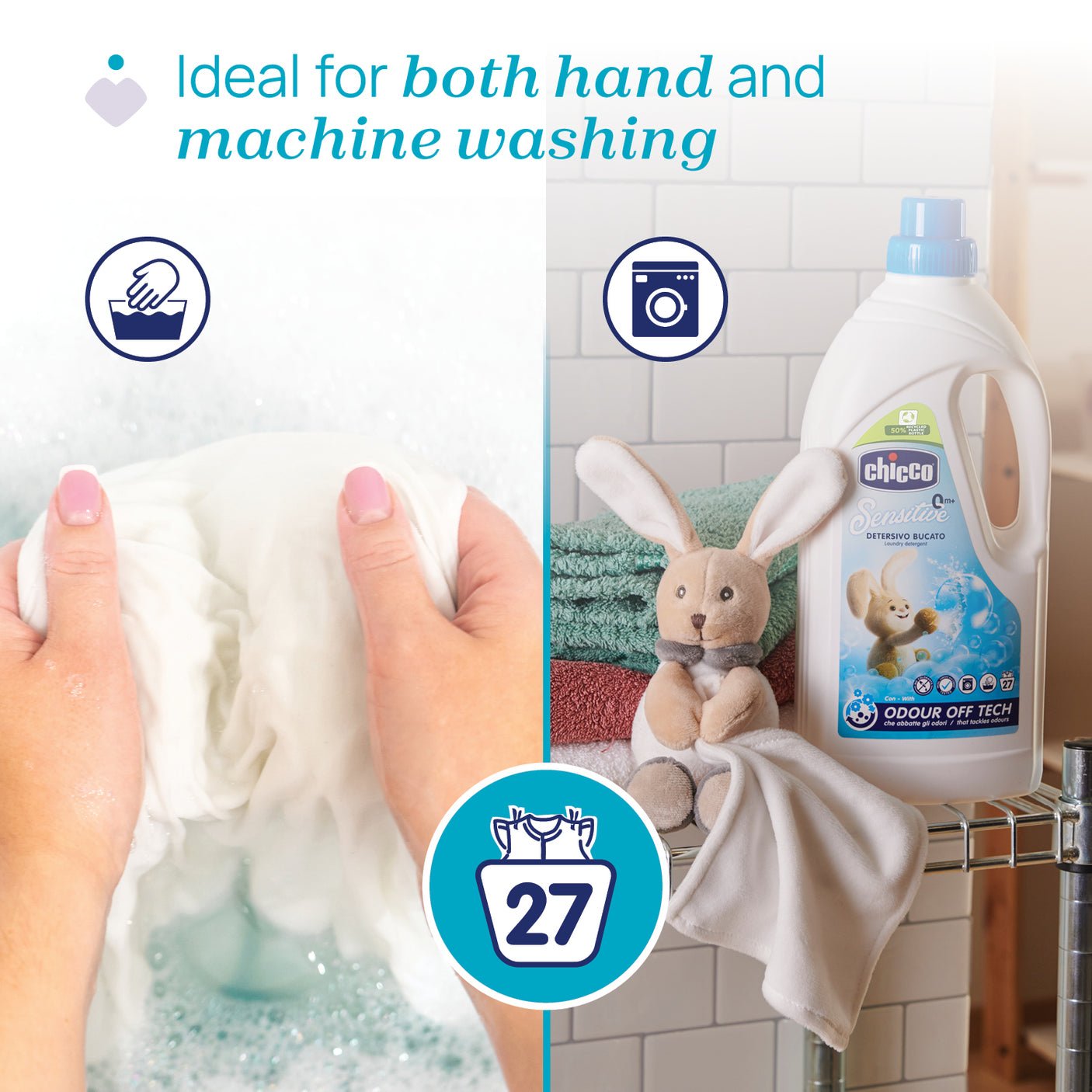 Detergent Lichid Hipoalergenic Chicco pentru Haine, 1.5litri, 0luni+