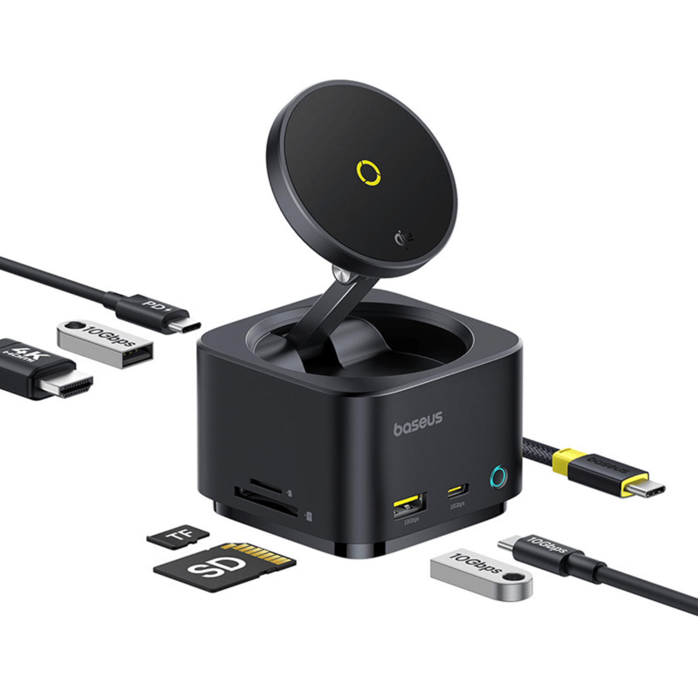 Baseus Docking station Docking Station Baseus MagPro Series B00072900121-00 | 7-in-1, Incarcare Wireless 15W, 4K HDMI, 2x USB-A, USB-C