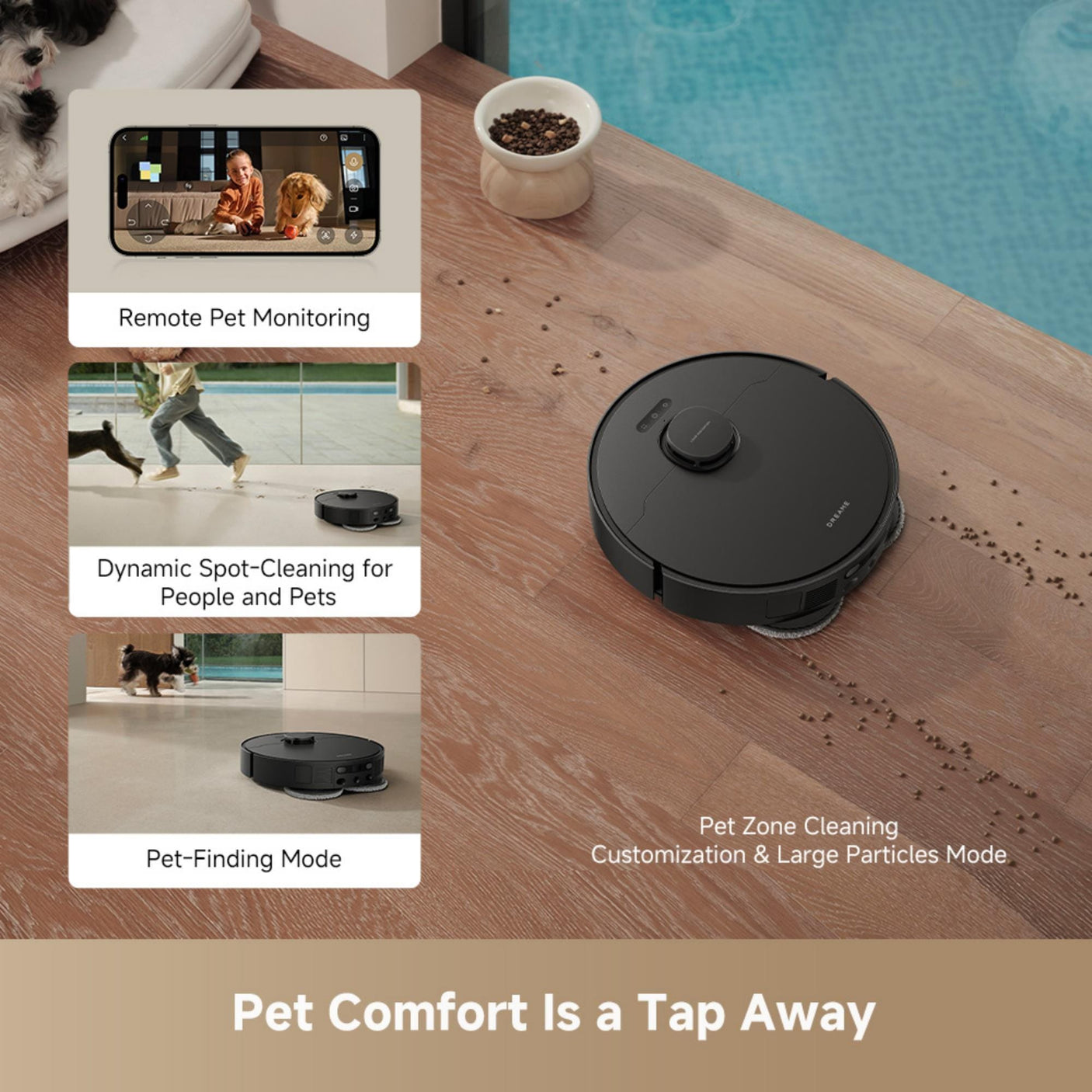 Dreame Aspirator robot Aspirator Robot Dreame RLL77SE-BLACK | 0.395L, Smart, Negru