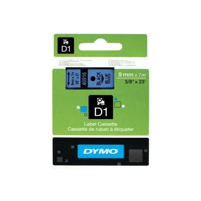 Dymo Bandă de etichetare Bandă etichete DYMO 40916 (S0720710) text negru pe fond albastru, compatibilă imprimante DYMO