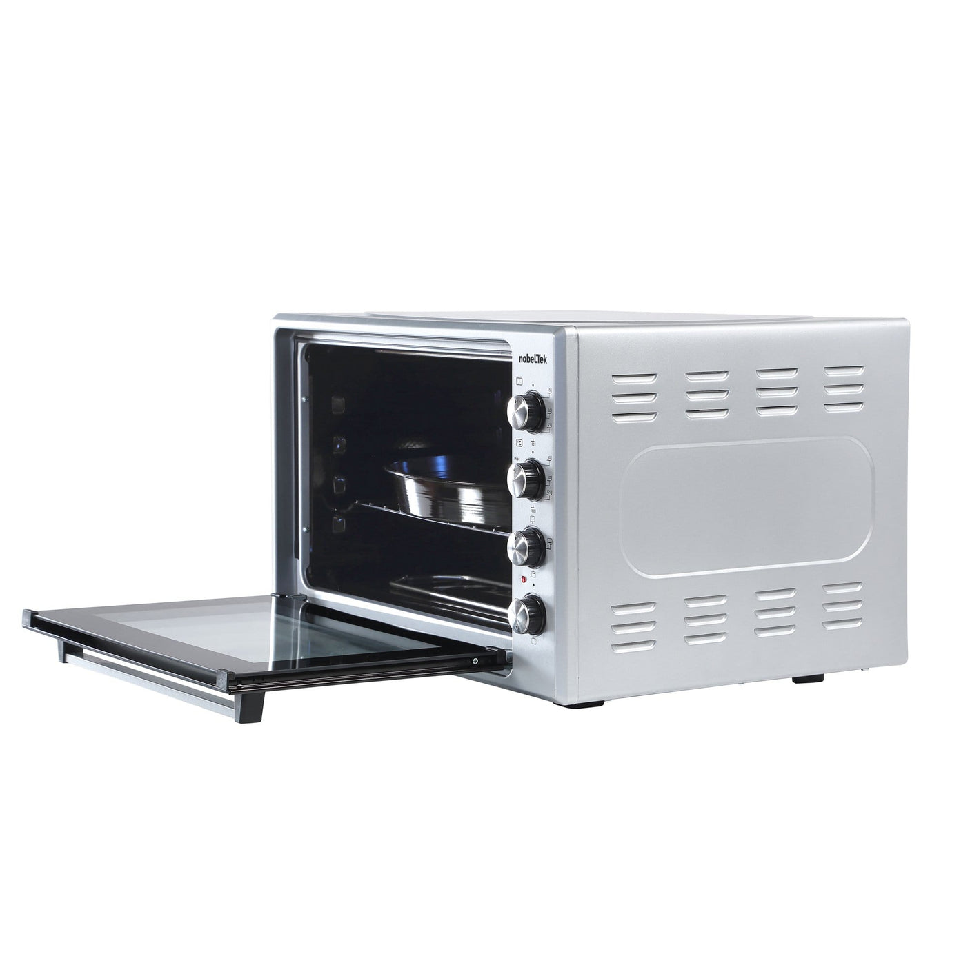 NobeLTek Kitchen Cuptor electric NobeLTek, 70L, 2200W, grill, timer, termostat, sticla dubla, ventilator, iluminare, inox