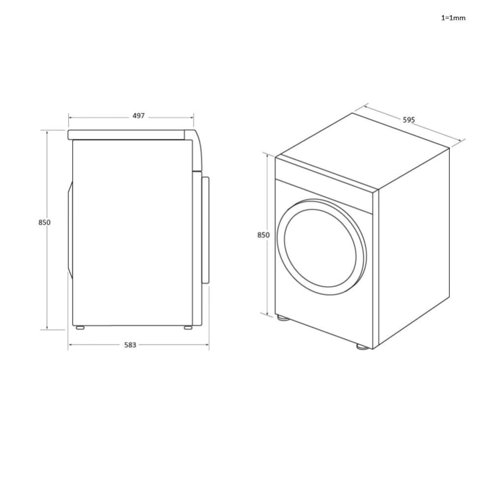 Haier Masina de spalat rufe Masina de spalat rufe Haier HW80-B14959S8U1S | 8kg, 1400RPM, Direct Motion, A, Anthracite, 59.5x58.3x85cm