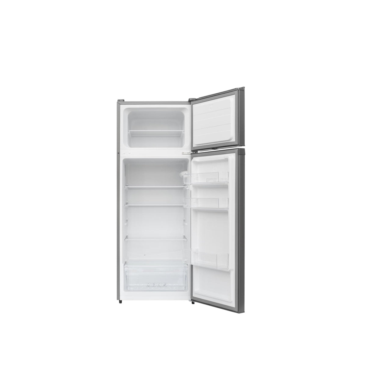 NobeLTek Frigider cu 2 usi Nobeltek Static, congelatorul sus, volum net 210 (168+42) litri, clasa E, Alb