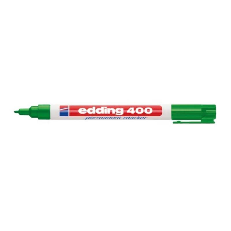 Edding Marker Marker permanent Edding 400, verde, vârf rotund, cerneală permanentă cu uscare rapidă (4-400004)