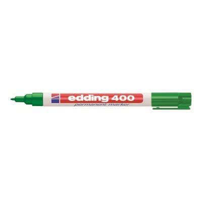 Edding Marker Marker permanent Edding 400, verde, vârf rotund, cerneală permanentă cu uscare rapidă (4-400004)