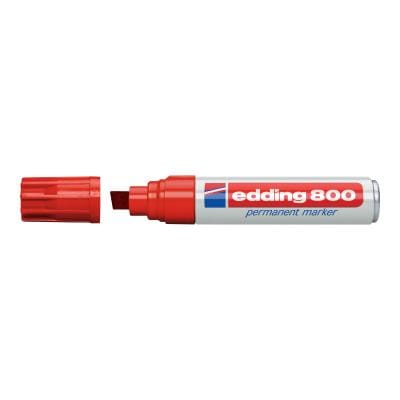 Edding Marker Marker permanent Edding 800, roșu, pentru metal, plastic, sticlă, carton și lemn, cod 4-800002 (4800002)