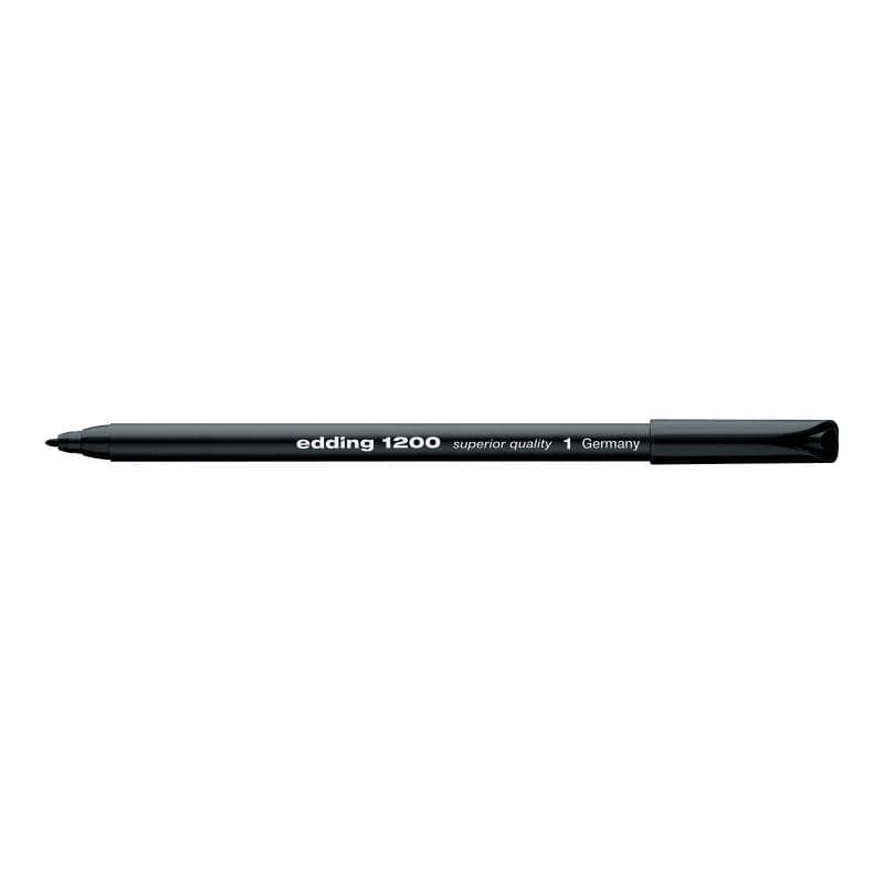 Edding Marker Marker fineliner Edding 1200, negru intens (Schwarz), pentru scriere și desen de precizie, cod 4-1200001