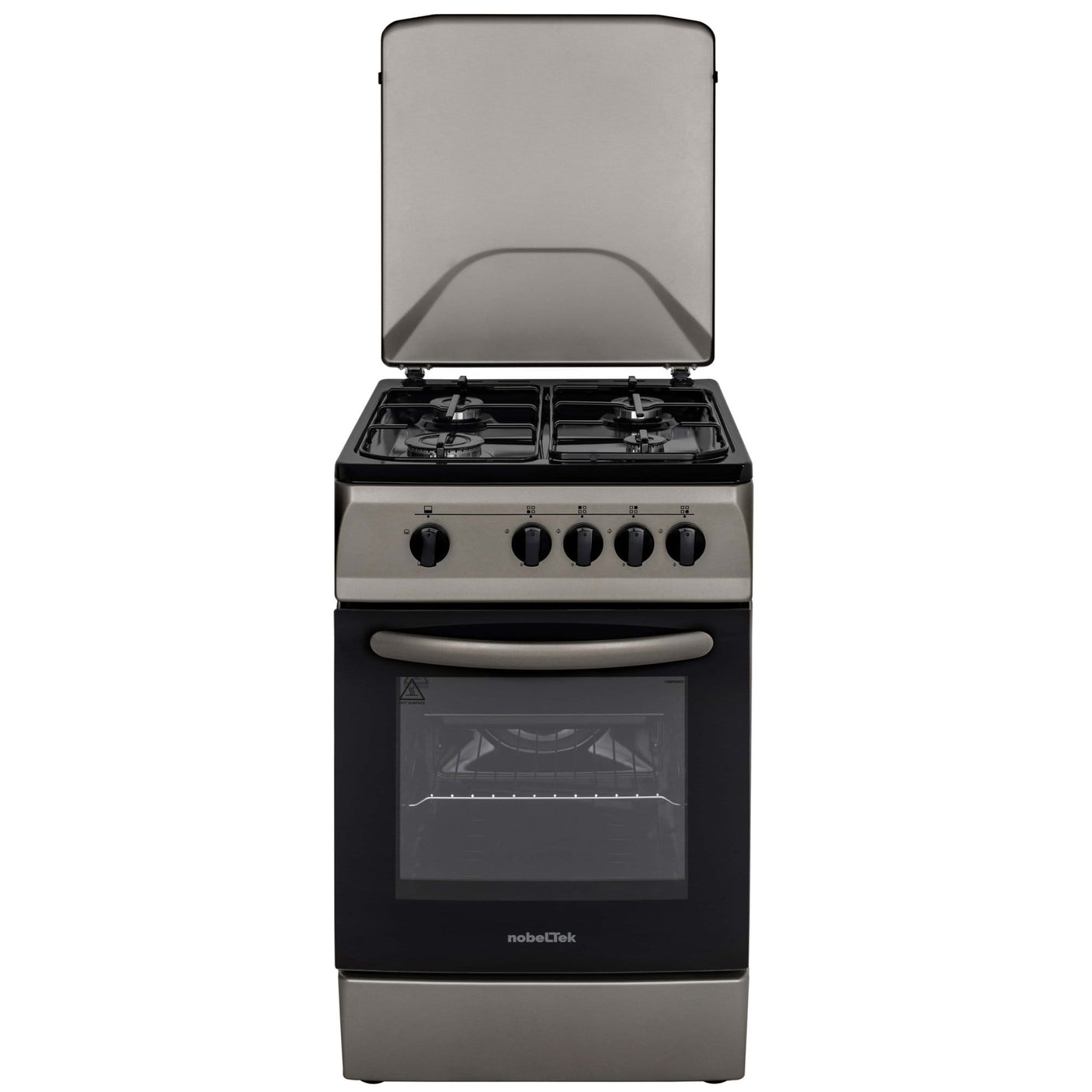 NobeLTek Cooking Aragaz Aragaz Nobeltek NLT 5601AG/G1 | 50x60cm, Plita Gaz, Cuptor Gaz, GPL/GN, Gri, 50x60x85cm