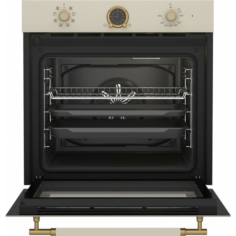 Beko Cuptor incorporabil Cuptor Incorporabil Beko RBIM19200CD | 72L, Clasa A, 8 Programe, Retro Crem, 59.4x56.7x59.5cm