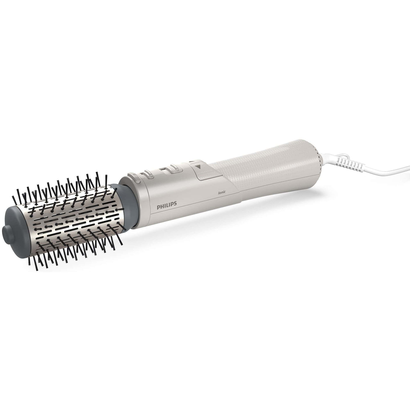 Philips Perie rotativa cu aer cald Philips Seria 7000 BHA710/00, 1000W, ingrijire cu ioni, 2 accesorii, setare temperatura de ingrijire si aer rece, peri naturali, invelis ceramic din turmalina, Alb/crem