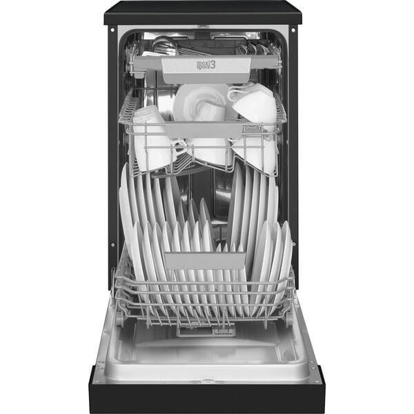 Hansa Masina de spalat vase Masina de spalat vase Hansa DFM46C8EOiBH | 45cm, 10 seturi, Clasa C, Negru, 45x65x85cm