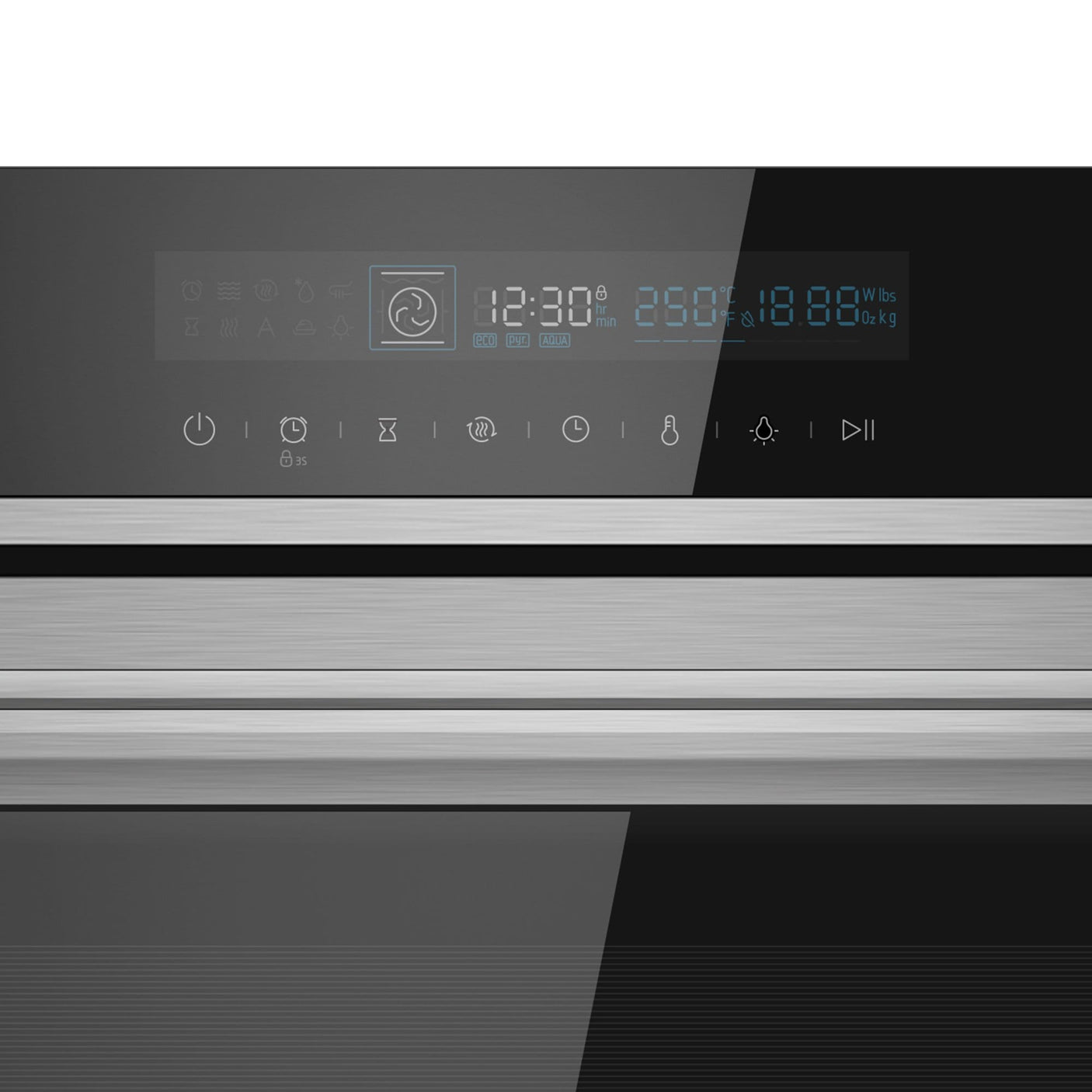 Master Kitchen Cuptor incorporabil Cuptor Incorporabil Master Kitchen MKO 45509CS-EDBK | 50L, SteamBake, 14 Functii, Afisaj Electronic