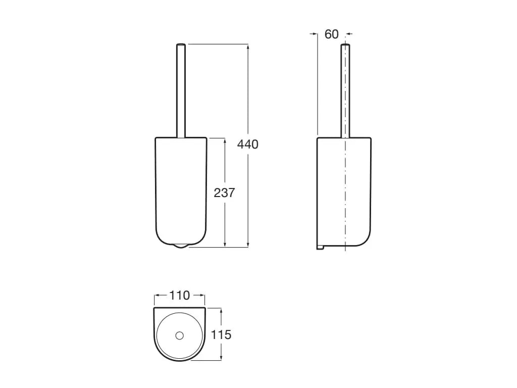 Roca Perie Perie WC Roca A3870ZE000 | Gama Onda, Montare Perete, Portelan, Alb
