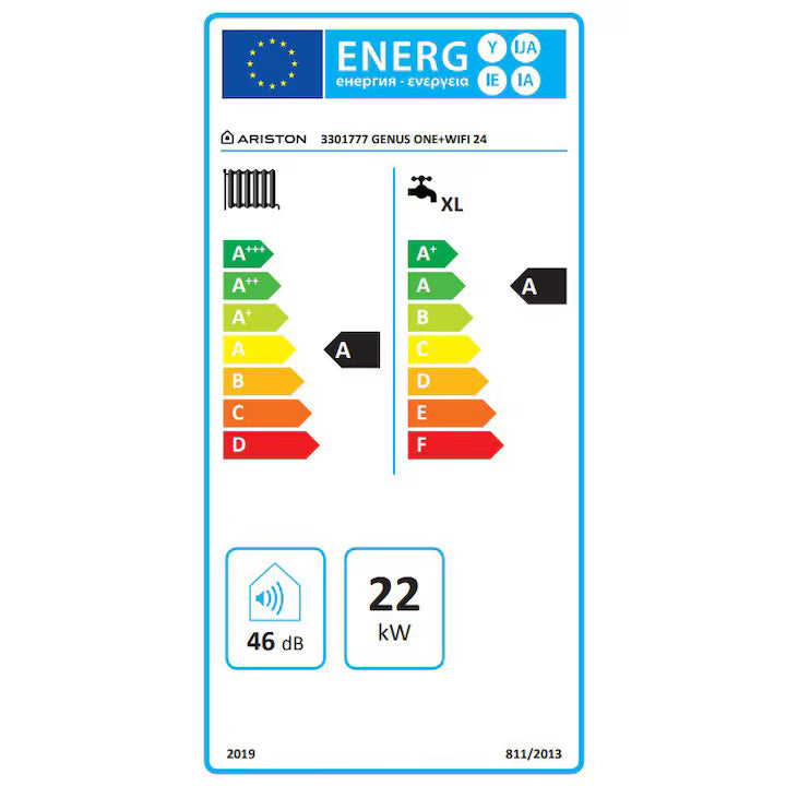 Centrala Termica Ariston GENUS ONE+ WIFI 24 | 24 kW, Condensatie, Murala, Wi-Fi