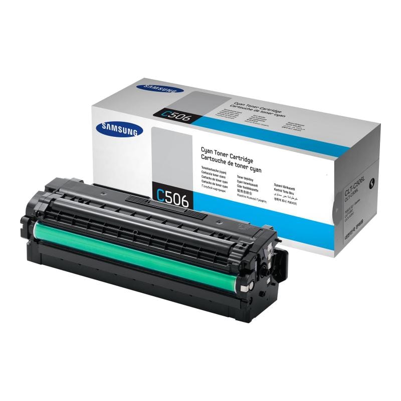 Samsung Cartuș toner cyan CLT-C506L ELS (SU038A) pentru imprimante Samsung, imprimare color clară și nuanțe vii