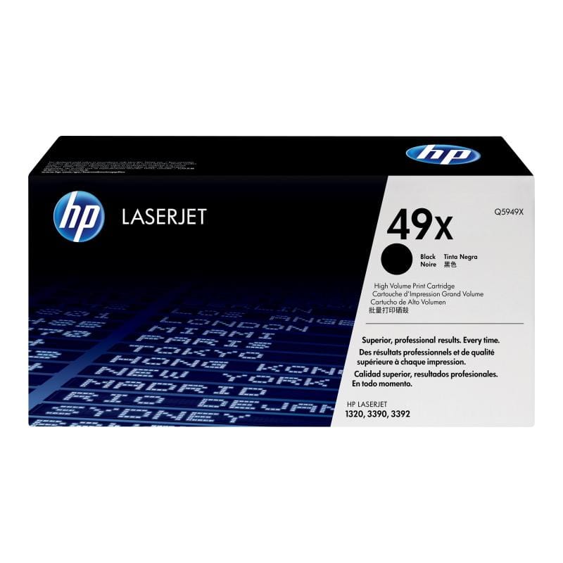 HP Consumabile imprimanta Cartuș toner original HP 49X (Q5949X) Negru, capacitate mare, pentru imprimante HP LaserJet compatibile