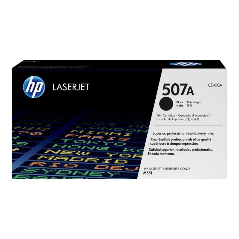 HP Toner Toner original HP 507A (CE400A) Negru pentru imprimante HP compatibile, imprimare clară și negru intens
