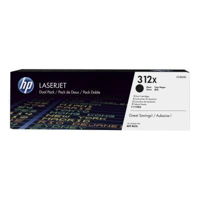 HP Toner Pachet dublu toner original HP 312X (CF380XD) negru, capacitate mare, pentru imprimante HP LaserJet compatibile