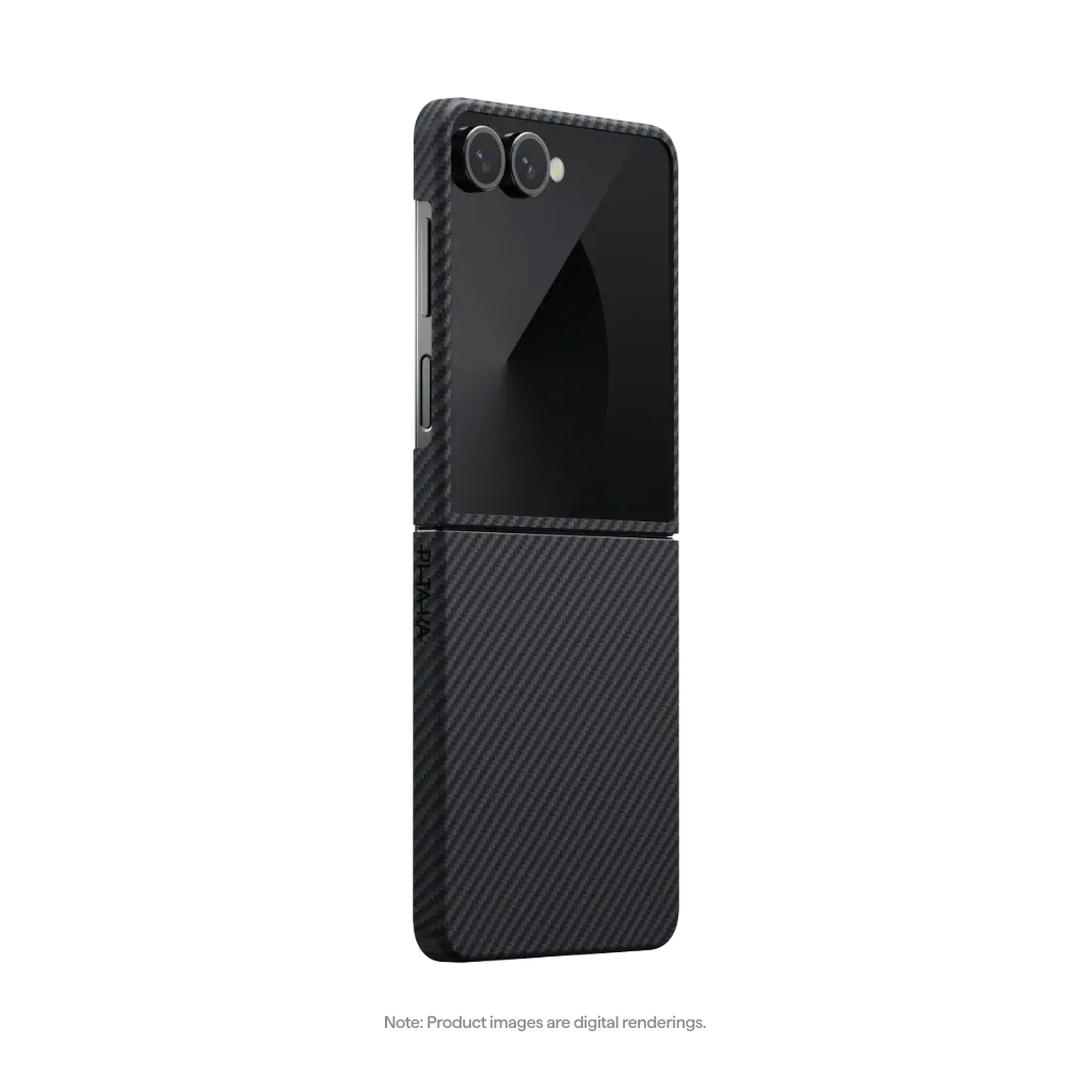 Pitaka Telefon Husa Pitaka MagEZ 7 FBFLIP7 | Samsung Galaxy Z Flip7, 600D, Ultra-Slim, Negru/Gri