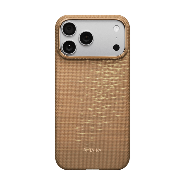 Pitaka Telefon Husa Pitaka iPhone 17 Pro Max KI1707AG | Ultra-Slim, Golden Glint, PitaTap