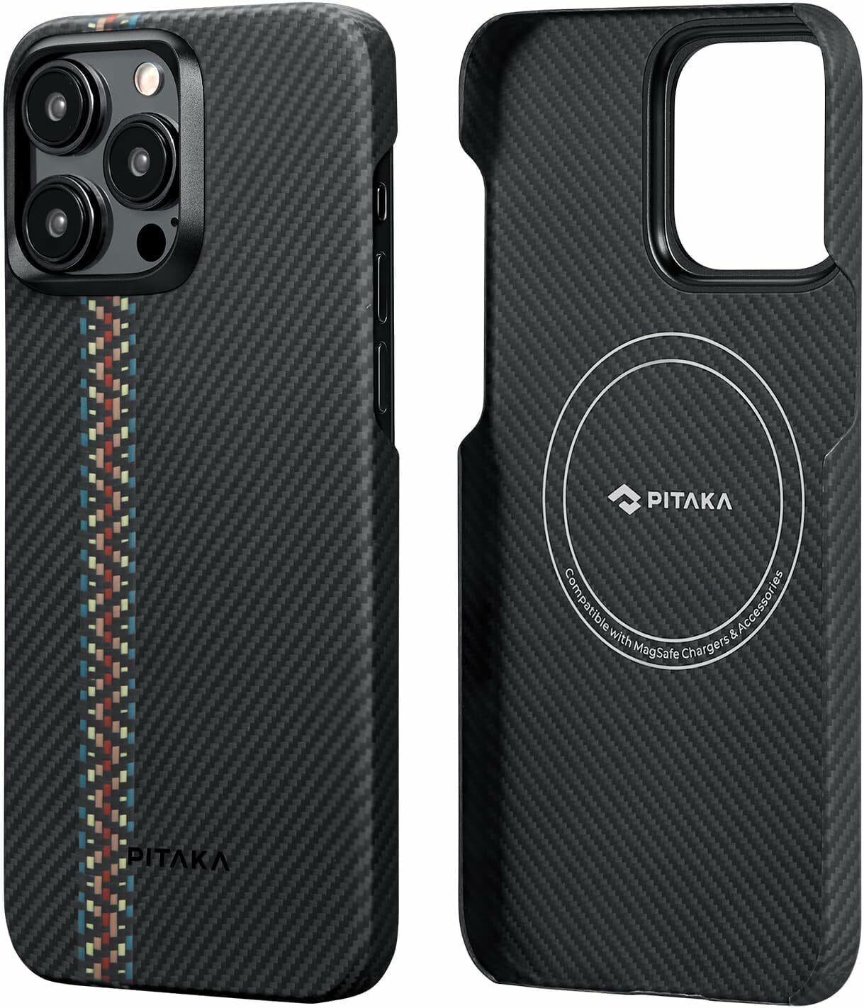 Pitaka Husa Discuri Husa Pitaka MagEZ 4 FR1501PM | Aramida 600D, iPhone 15 Pro Max, MagSafe, Rhapsody