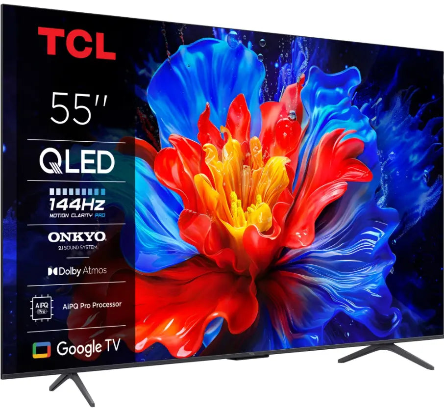 Televizor TCL QLED 55P8K | 139 cm, Smart Google TV, 4K, Clasa F
