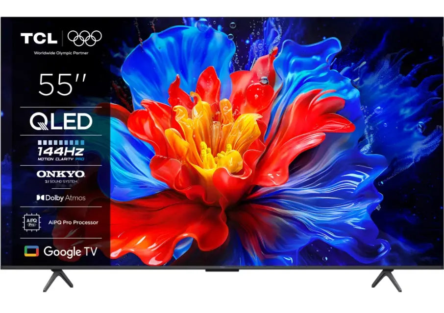 Televizor TCL QLED 55P8K | 139 cm, Smart Google TV, 4K, Clasa F