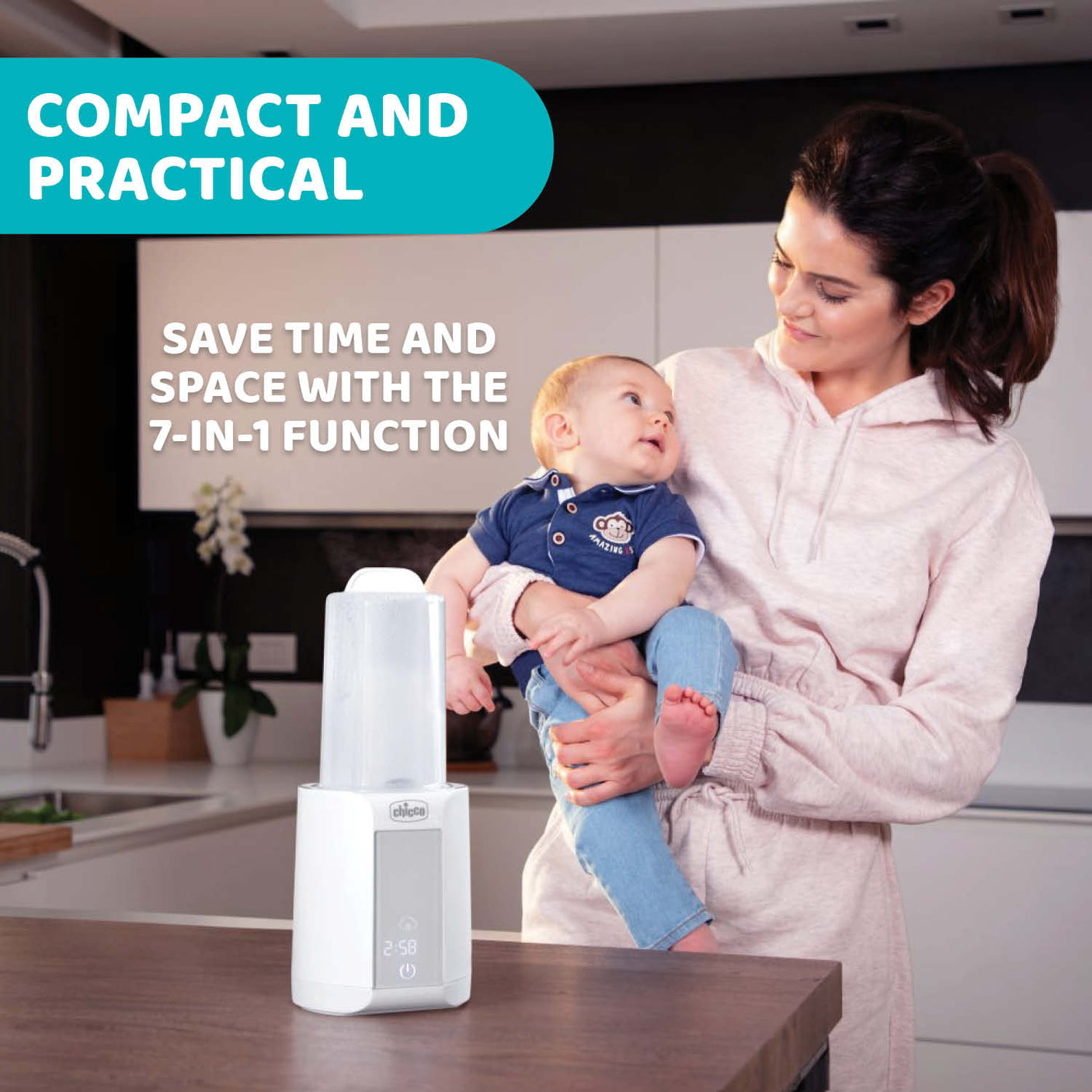 Chicco Alimentație bebe Incalzitor si Sterilizator Chicco 0739010-7 | Digital, Electric, Aburi, 2 in 1, 0 Luni+