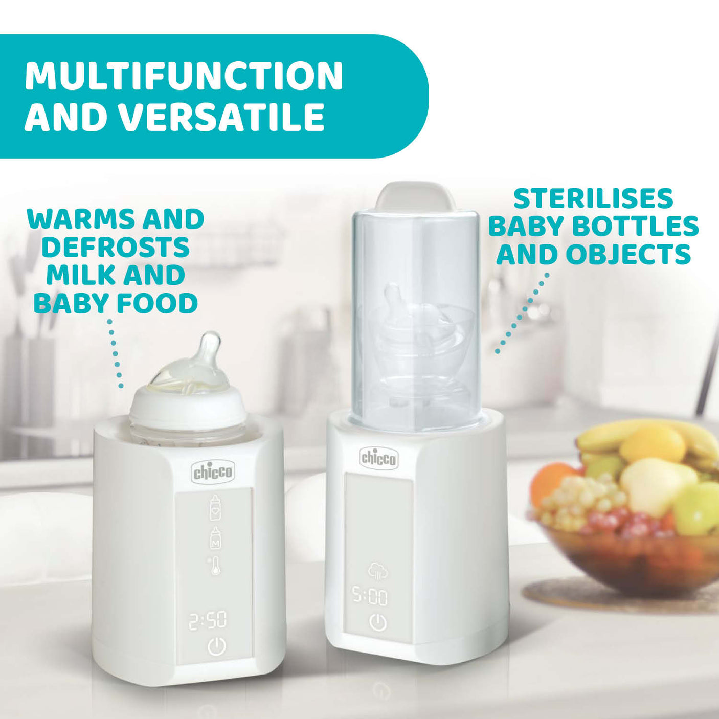 Chicco Alimentație bebe Incalzitor si Sterilizator Chicco 0739010-7 | Digital, Electric, Aburi, 2 in 1, 0 Luni+
