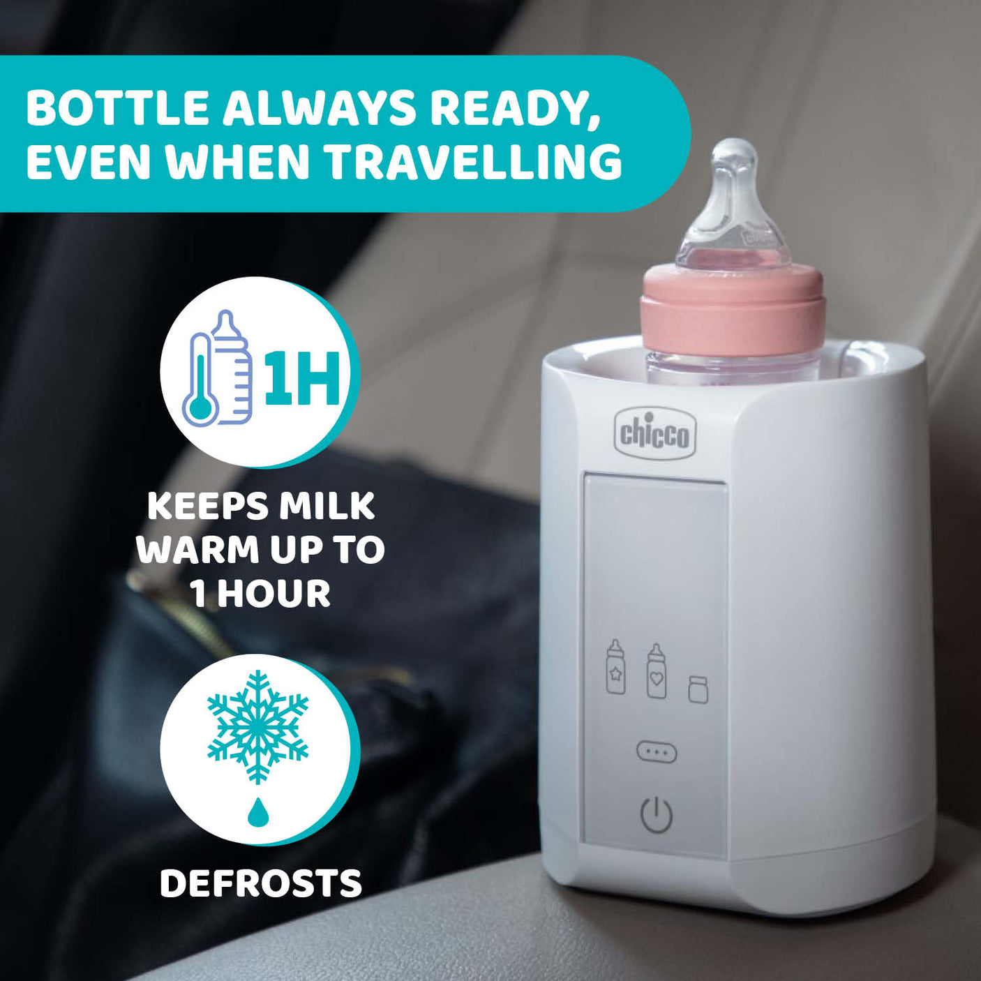 Chicco Alimentație bebe Incalzitor Biberoane Chicco 0738910-7 | 2 in 1, Adaptor Auto, 0 Luni+
