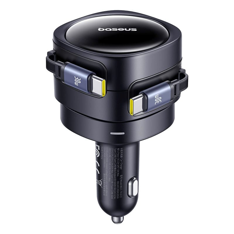 Baseus Incarcator auto Incarcator Auto Baseus Enjoyment Max C00035507121-00 | USB-C + Lightning, 60W, 3A, Negru