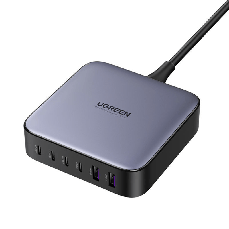 Ugreen Statie incarcare Statie Incarcare Ugreen UG-40914 | GaN 200W, 4x USB-C, 2x USB-A, Gri