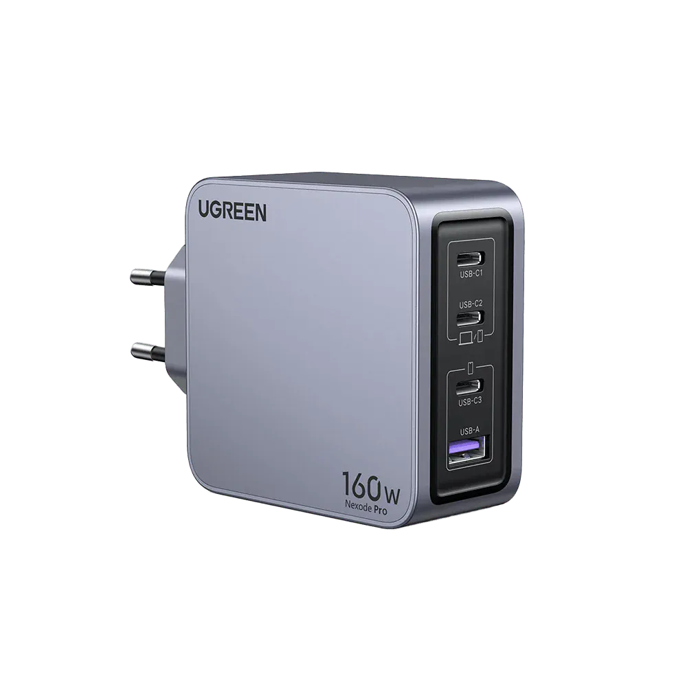 Ugreen Incarcator USB Incarcator Retea Ugreen Nexode Pro 160W 6941876228775 | GaN, 3x USB-C, 1x USB-A, Cablu Inclus