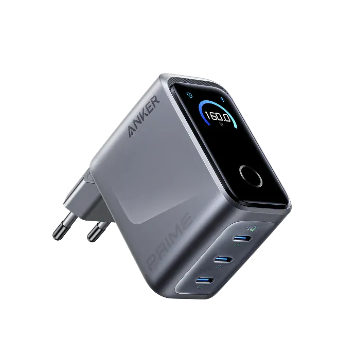Anker Incarcator USB Incarcator Retea Anker Prime A2687341 | 160W, 3x USB-C, Smart Display, Gri