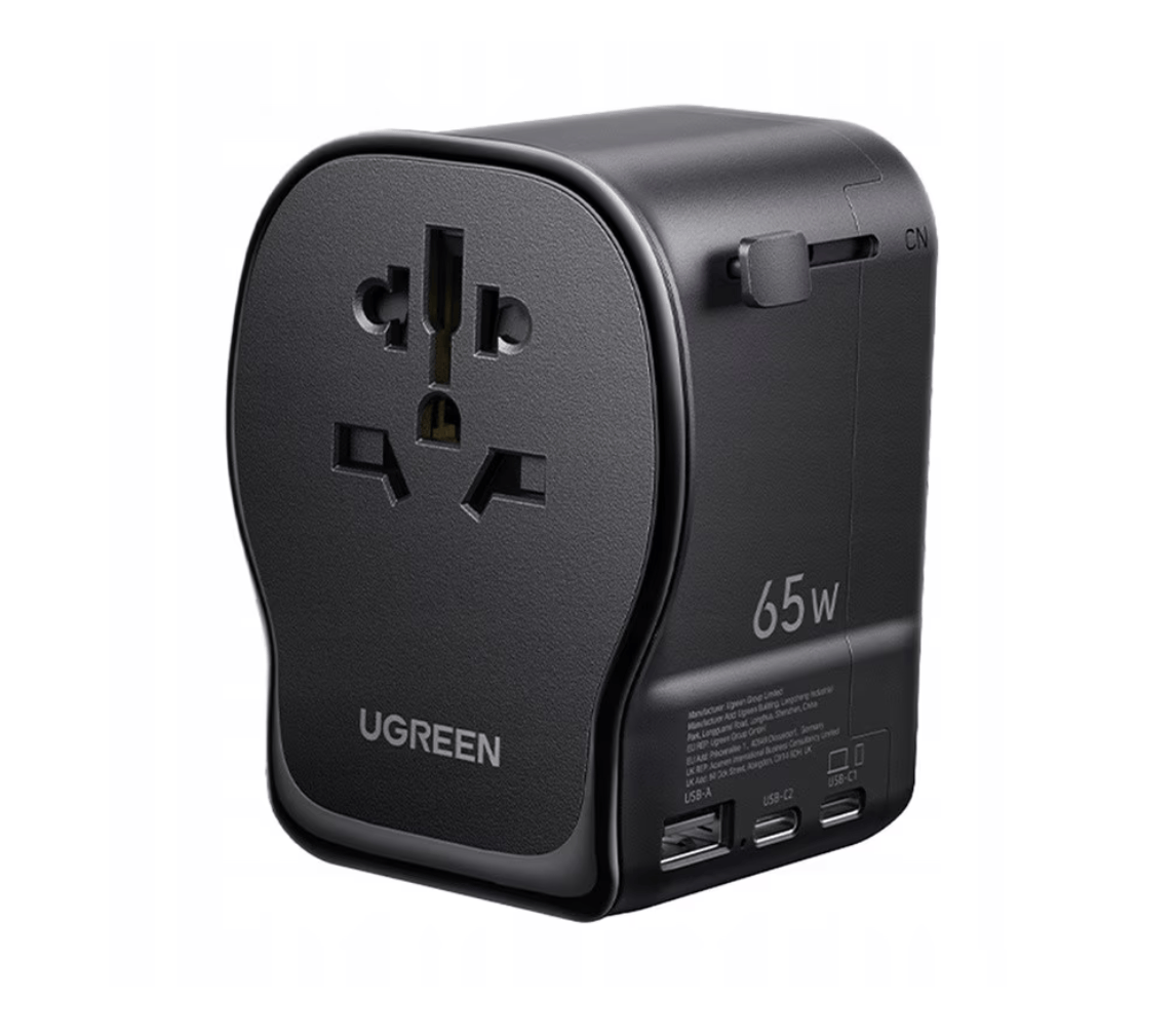 Ugreen Incarcator Incarcator Retea Ugreen S550-55001 | GaN 65W, 2x USB-C, 1x USB-A, Travel Adapter Universal